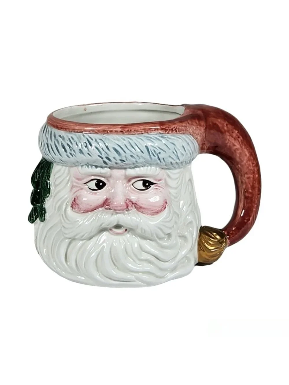 Fitz and Floyd Omnibus Santa Claus Mug 3D Vintage Holiday Made in Taiwan